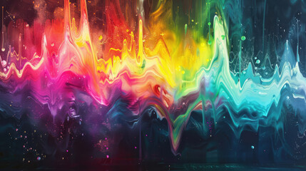 Vibrant smoke wave abstract with flowing pink, purple, and orange light on a dark background