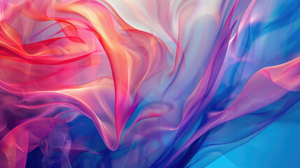 Vibrant pink and purple silky fluid motion abstract with glowing gradient waves
