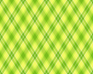 Vibrant lime green and pale yellow diagonal plaid pattern.  Perfect for spring themes, textile design, or cheerful backgrounds.  This seamless texture offers a fresh, optimistic feel.