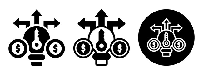 Business Opportunity Icon Collection Glyph & Mixed Style