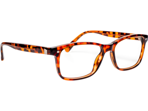 Stylish eyeglasses  mock up isolated on transparent background, symbolizing fashion and vision concept..Tags:
