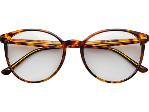 Stylish eyeglasses  mock up isolated on transparent background, symbolizing fashion and vision concept..Tags: