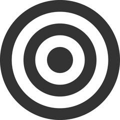 Solid black bullseye target icon