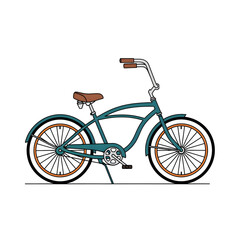 Fototapeta premium Cruiser bicycle isolated on transparent background