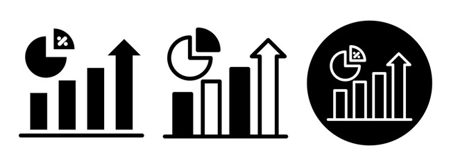 Market Share Icon Collection Glyph & Mixed Style