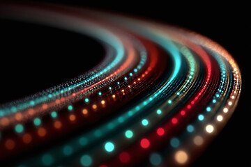 Abstract artistic representation of a flowing data stream Connectivity, digital, technology, and information