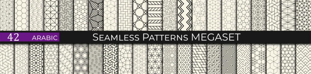 Arabesque Lines &ndash; Seamless Geometric Arabic Patterns with Elegant Linear Design