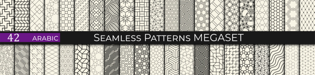 Arabesque Lines &ndash; Seamless Geometric Arabic Patterns with Elegant Linear Design