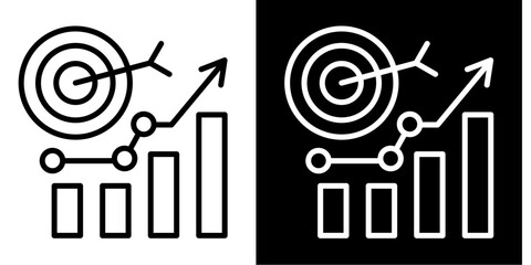 Success Metrics Icon Set White Style Collection

