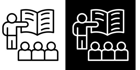 Training Module Icon Set White Style Collection
