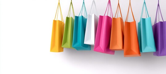 Shopping bag grocery market background. Generative AI technology.