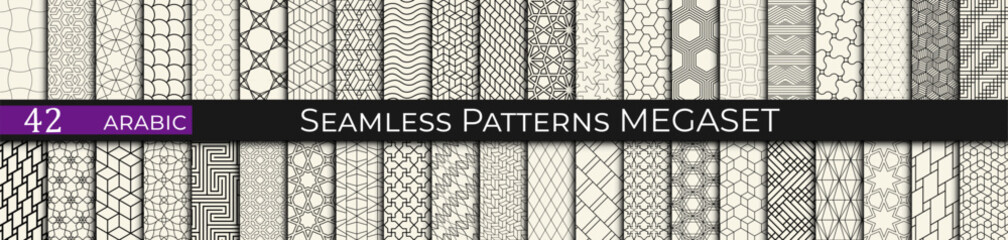 Arabesque Lines &ndash; Seamless Geometric Arabic Patterns with Elegant Linear Design