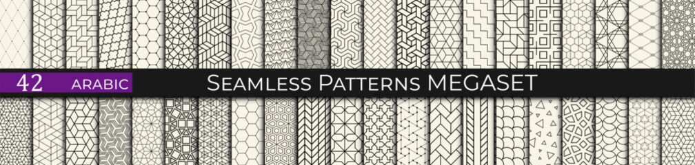 Arabesque Lines &ndash; Seamless Geometric Arabic Patterns with Elegant Linear Design