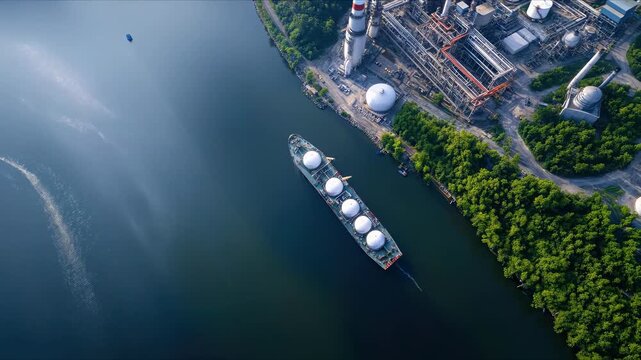 Liquefied gas ship: marine journey, fuel cargo, ocean path, tanker hull, storage system, energy load, shipping track, maritime link, trade route, global supply, industrial channel, nautical movement