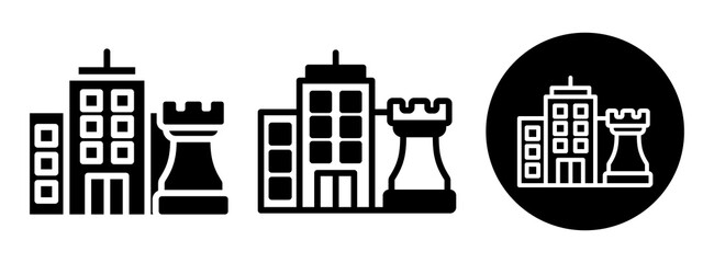 Obraz premium Corporate Strategy Icon Collection Glyph & Mixed Style