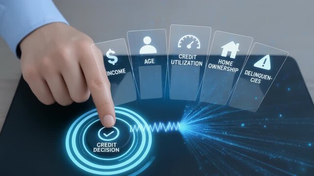 Credit decision process using machine learning enhances financial data analysis and risk assessment by analyzing income age credit utilization