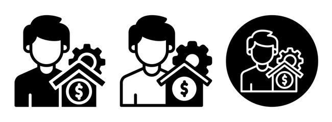 Asset Management Icon Collection Glyph & Mixed Style