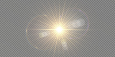 Vector transparent sunlight special lens flare light effect. 