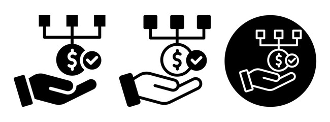 Cost Structure Icon Collection Glyph & Mixed Style