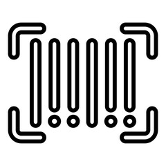 Barcode Line Color Icon