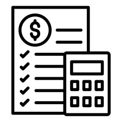 Budget Line Color Icon