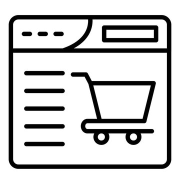EComerce Webpage Line Color Icon