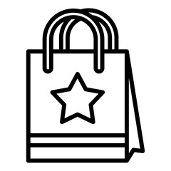 Shopping Bag Line Color Icon