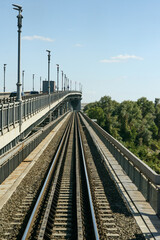 Fototapeta premium Danube Bridge Railway and Road from Giurgiu to Ruse