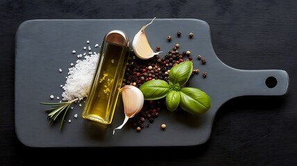 Olive Oil Garlic Herbs Spices Board