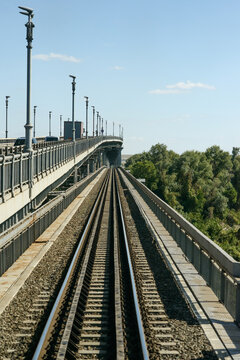 Danube Bridge Railway and Road from Giurgiu to Ruse