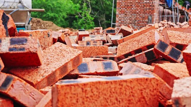 Traditional Chinese red bricks