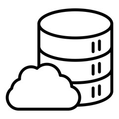 Database Line Color Icon