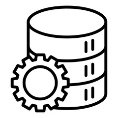 Database Settings Line Color Icon