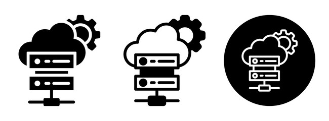 Server Management Icon Collection Glyph & Mixed Style