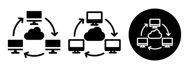 Distributed Computing Icon Collection Glyph & Mixed Style