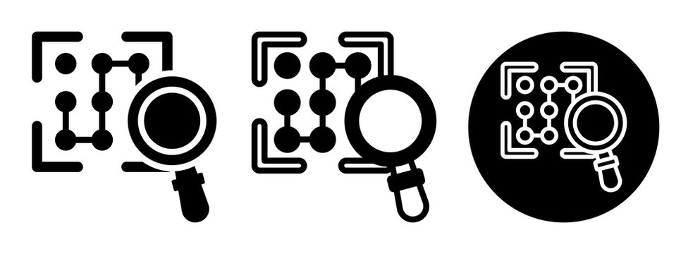 Pattern Recognition Icon Collection Glyph & Mixed Style