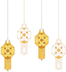 Traditional Thai Hanging Lanterns