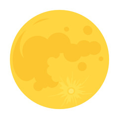 リアルな模様のかわいい月のイラスト