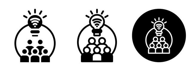 Fototapeta premium Smart Organization Icon Collection Glyph & Mixed Style