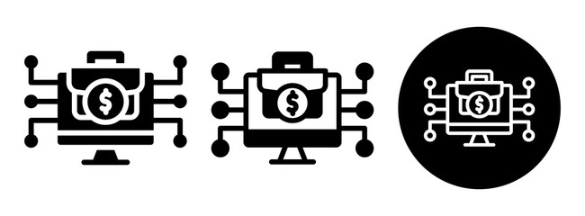 Business Technology Icon Collection Glyph & Mixed Style