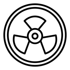 Obraz premium Nuclear Line Color Icon
