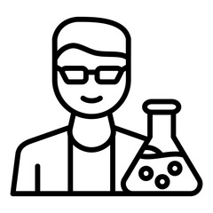 Scientist Line Color Icon