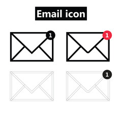 Email icon set, Vector email icon design , Email icon template,mail icon
