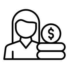 Female Financial Advisor Icon