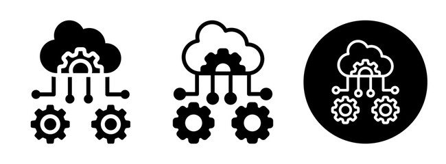 Cloud Management Icon Collection Glyph & Mixed Style
