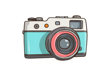 Vintage camera illustration for capturing new year memories.