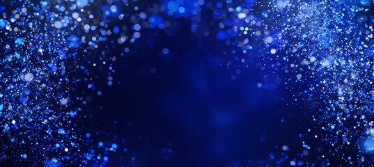 Obraz premium Blue nightclub background with glitter element. Generative AI technology.