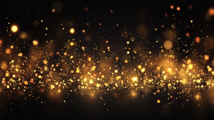 Fototapeta premium Golden blurred glowing pattern perfect for Christmas and winter festive design.