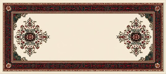 Obraz premium Vintage Baroque Victorian frame border copy space background template. Generative AI technology.