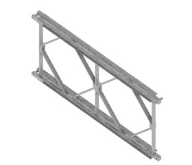 single bailey bridge metal panel for 3d kitbash and modular environment asset creation, isometric 3d view